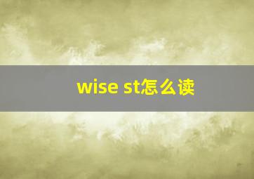 wise st怎么读